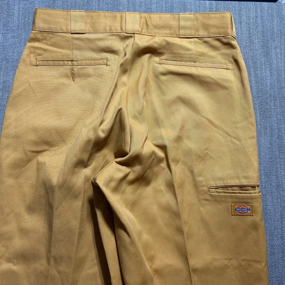 Dickies Double Knee Work Pants Mens 34x32 (Fits 34x30) Mustard Yellow Loose Fit